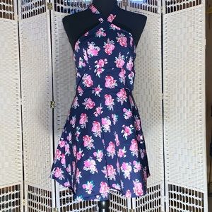 Charlotte Russe Floral Halter Mini Dress